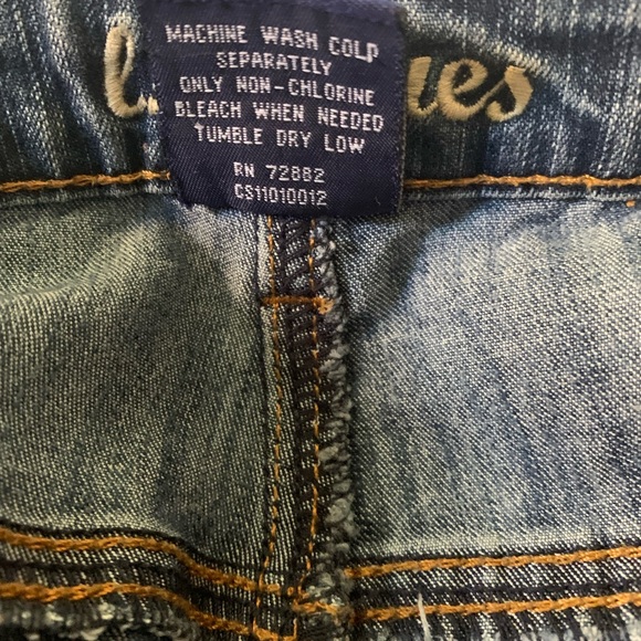 WOMEN'S L.A.blues DENIM JEANS, SIZE 20W Boot Cut Light Frayed Bottoms - Picture 5 of 14